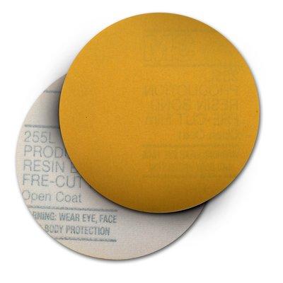 3M 01062 Sanding Disc; Hookit Used For Sanding And Finishing; Gold; Aluminum Oxide; 5 Inch Diameter; Film Backing; P220 Grit; Hook And Loop Type Attachment; Box of 100
