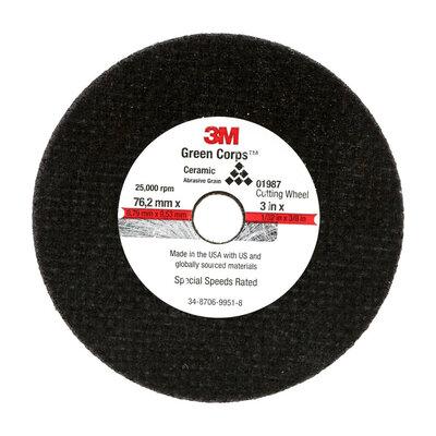 3M 01987 General Purpose Cut Off Wheel 0 3 in, 0.04 INCH x 3/8 INCH, 50 Pack Resin Bonded Wheel for Fast Cut, Auto Body, Sheet Metal - The Twister Group Tools product