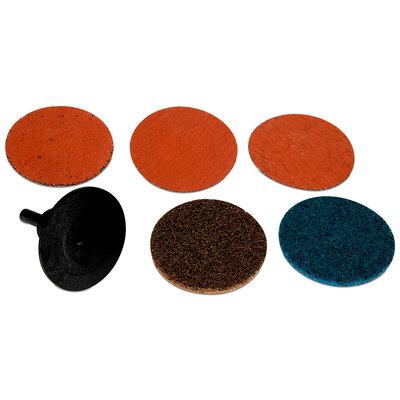 3M 03050 Sanding And Polishing Set; Scotch-Brite; Used For Grinding Through Paint/ Primer/ Filler/ Rust And Gasket Removing/ Disc Brake Finishing/ Metal Polishing; 2 Inch Diameter; Single; With Regalite Discs And Scotch-Brite Discs