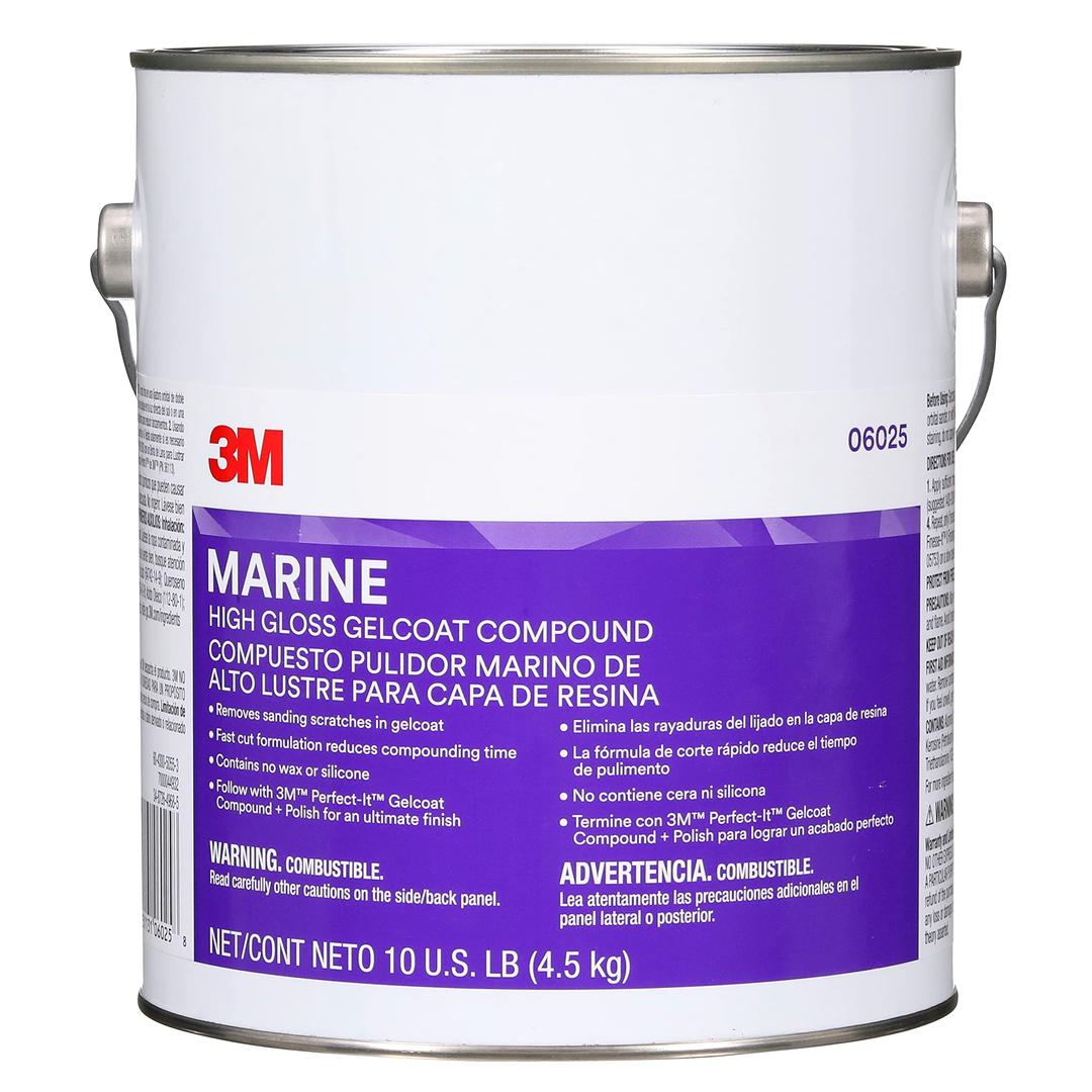 3M 06025 High Gloss Gelcoat Compound, 10 lb, White - The Twister Group Tools product