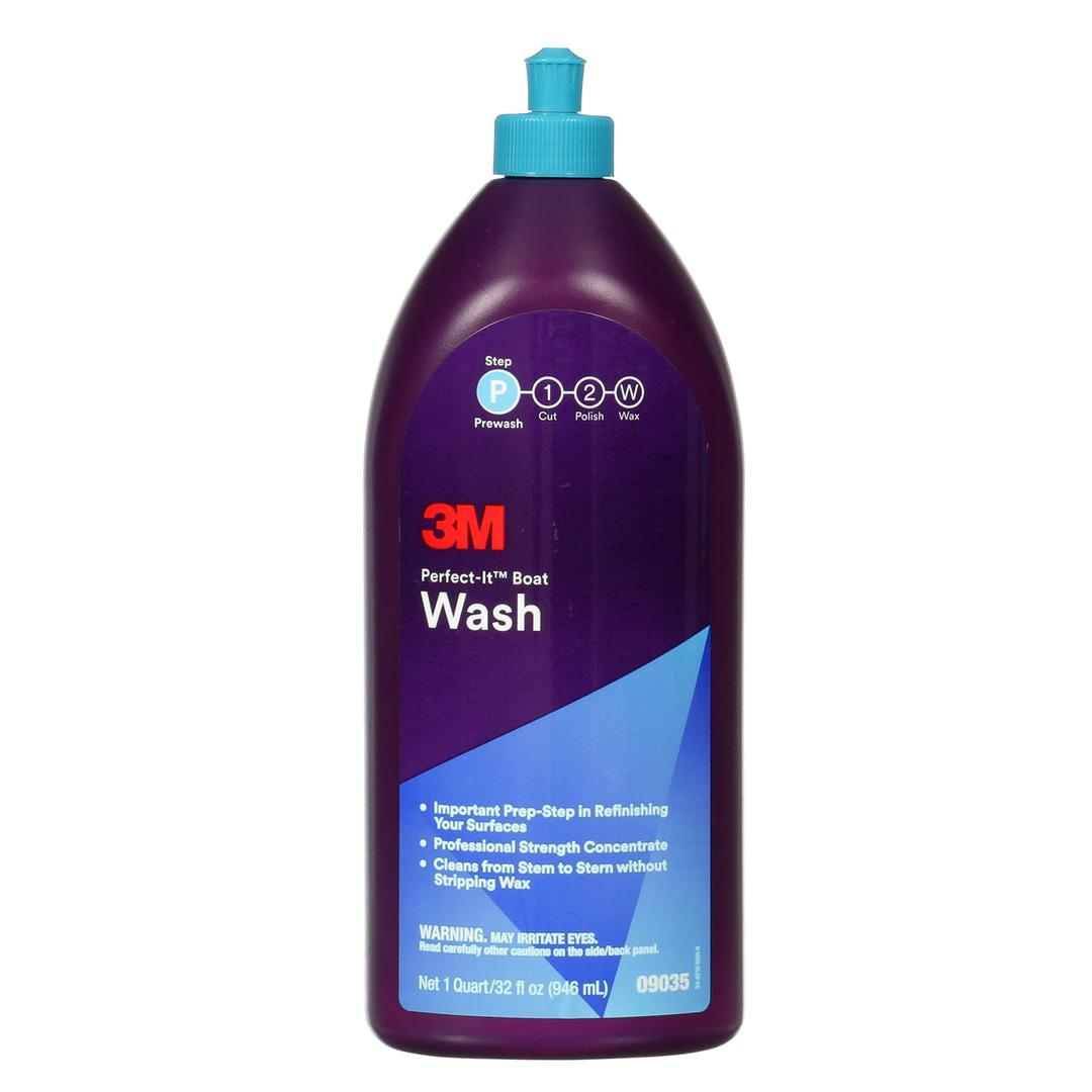 3M 09035 Boat Wash, 1 Quart, Professional Strength Concentrated Formula, Gentle Clean, Safe for Gelcoat, Paint, Fiberglass, Metals, Boats and RVs, Yellow - The Twister Group Tools product