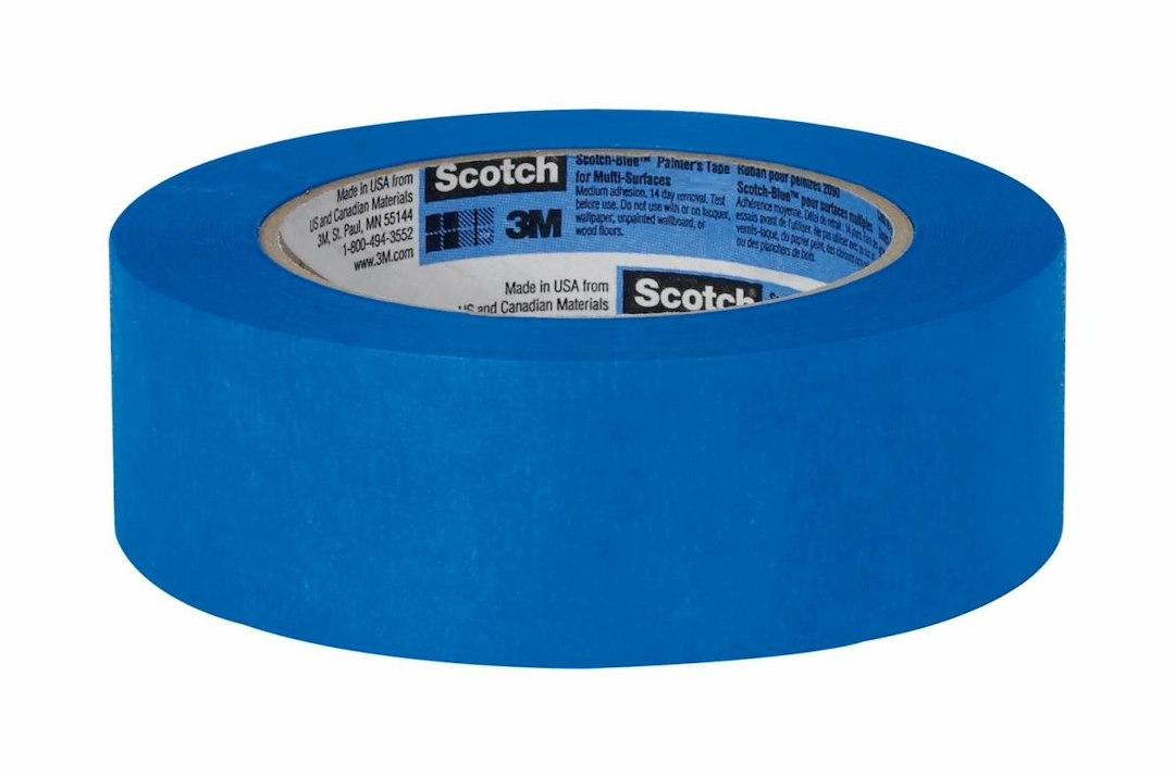 3M 09168 3M PART, Used For Masking Painting/ Paint Preparation; Acrylic Adhesive; 1.88 Inch Width x 60 Yards Length; Blue; Polyethylene Film Backing; Single - High quality product image showing 3M 09168 3M PART, Used For Masking Painting/ Paint Preparation; Acrylic Adhesive; 1.88 Inch Width x 60 Yards Length; Blue; Polyethylene Film Backing; Single details and features