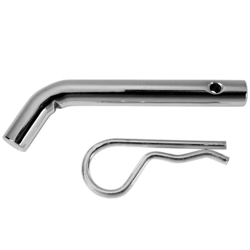TRIMAX SP125 Trailer Hitch Pin; Bent Pin; 1/2 Inch Diameter; Use With Class I/ II Hitches; With Clip; Chrome; Steel; Single