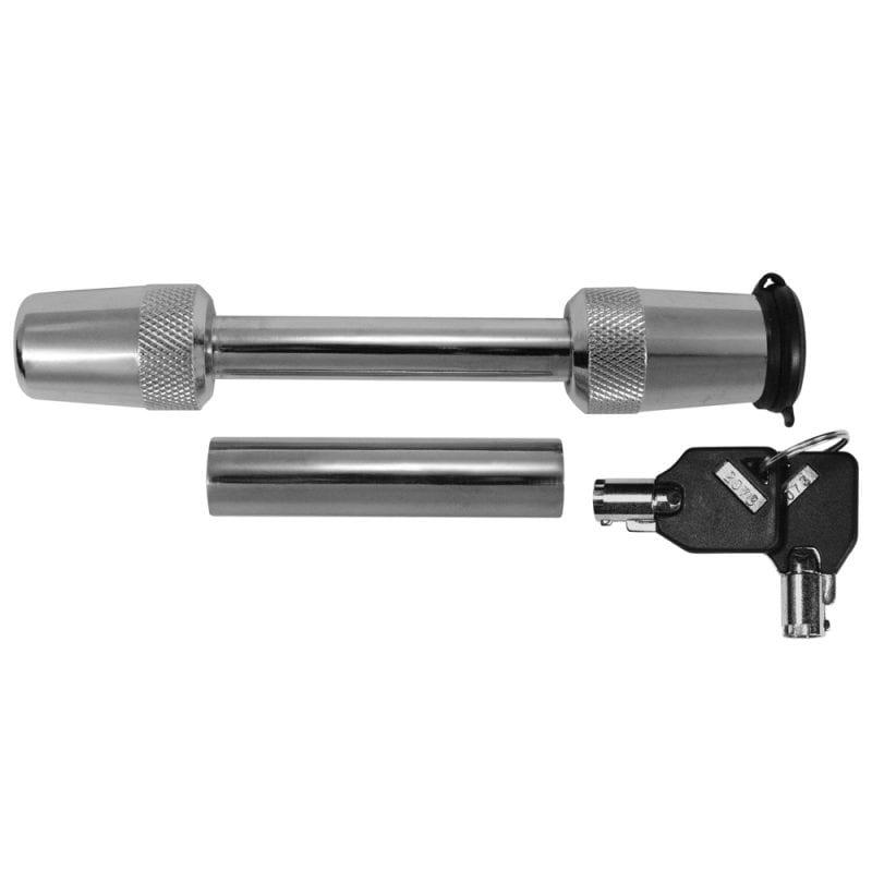 TRIMAX SXTS32 Universal Stainless Steel Receiver Lock - Fits 1/2 INCH & 5/8 INCH with Sleeve Clam Packaging - High quality product image showing TRIMAX SXTS32 Universal Stainless Steel Receiver Lock - Fits 1/2 INCH & 5/8 INCH with Sleeve Clam Packaging details and features