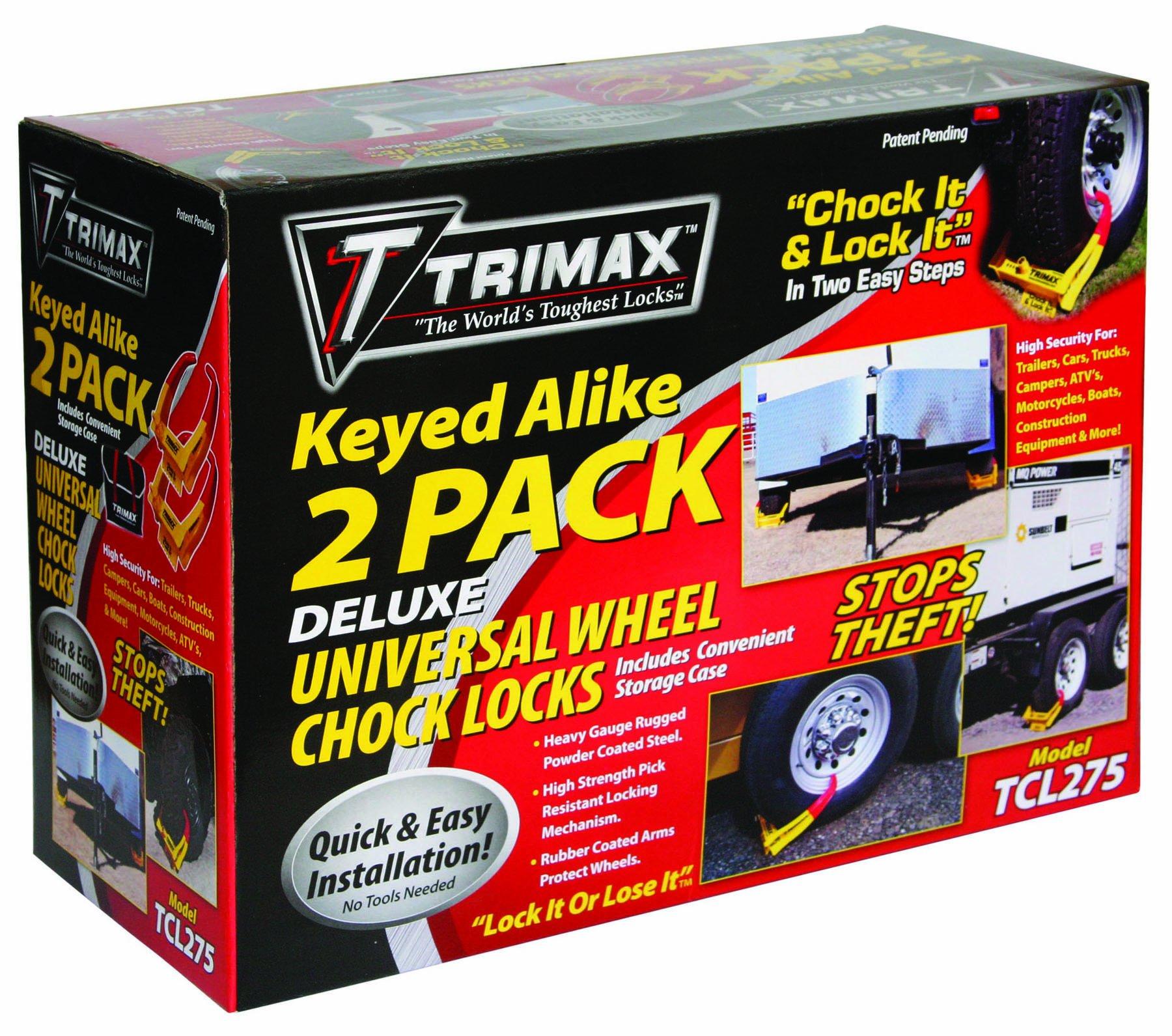 TRIMAX TCL275 Wheel Chock Lock Set of 2 - High quality product image showing TRIMAX TCL275 Wheel Chock Lock Set of 2 details and features