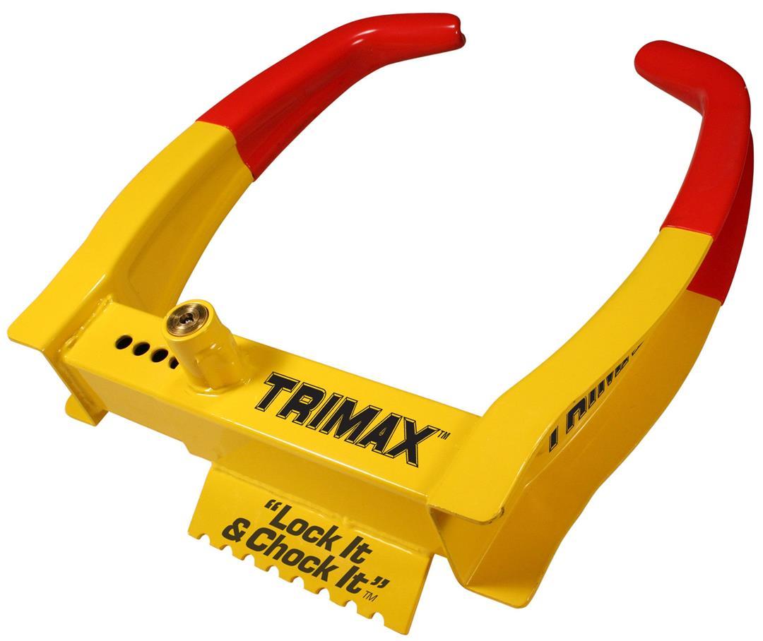TRIMAX TCL75 Deluxe Universal Wheel Chock Lock-Yellow/Red - High quality product image showing TRIMAX TCL75 Deluxe Universal Wheel Chock Lock-Yellow/Red details and features