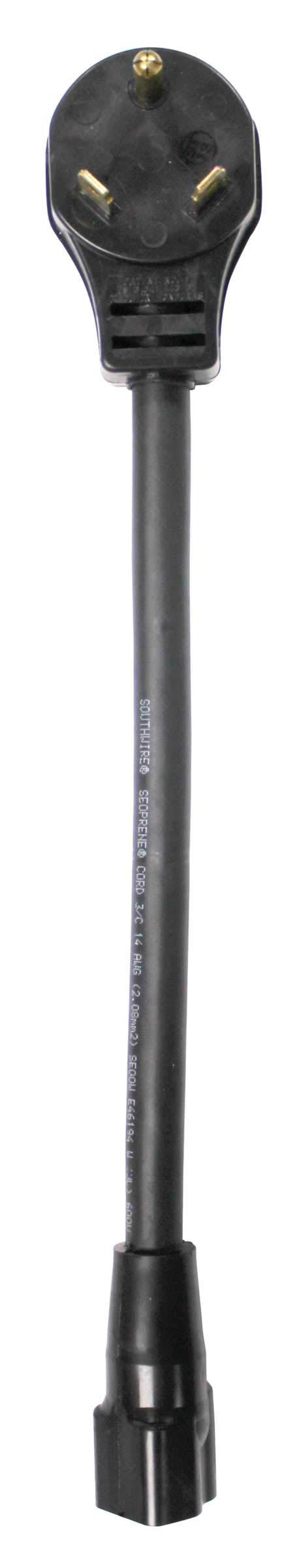 SOUTHWIRE 30AM15AF12 Surge Guard RV Power Cord Adapter - 30 Amp Male 15 Amp Female, 12 INCH