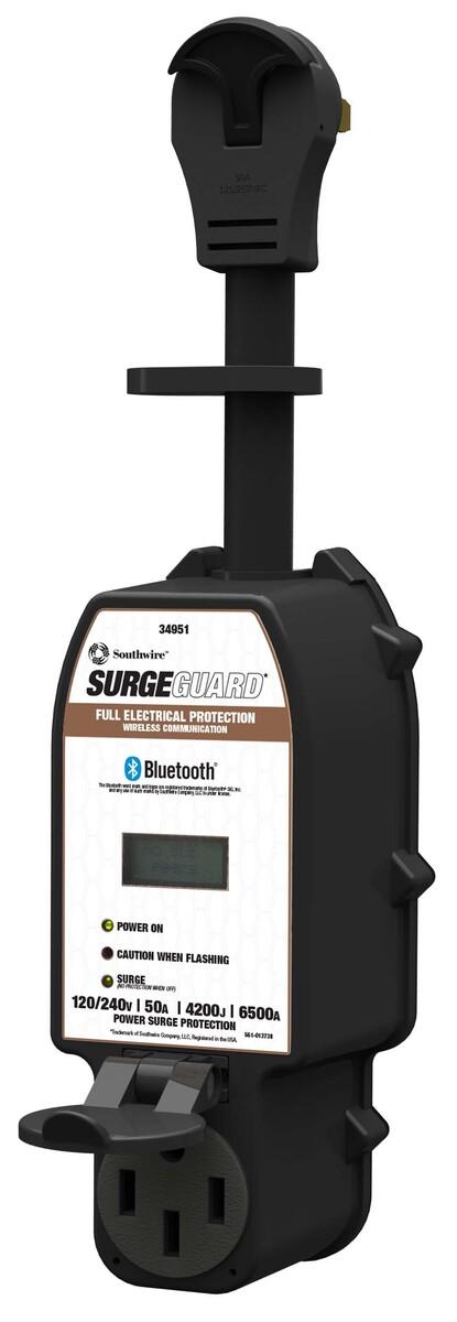 SOUTHWIRE 34951 50A PORT SURGE GUARD WIRELESS, Use To Protect From Low/ High Voltage; Portable; 50 Amp; 240 Volt; With Fault Indicator And Plug Head Handle Grip - High quality product image showing SOUTHWIRE 34951 50A PORT SURGE GUARD WIRELESS, Use To Protect From Low/ High Voltage; Portable; 50 Amp; 240 Volt; With Fault Indicator And Plug Head Handle Grip details and features