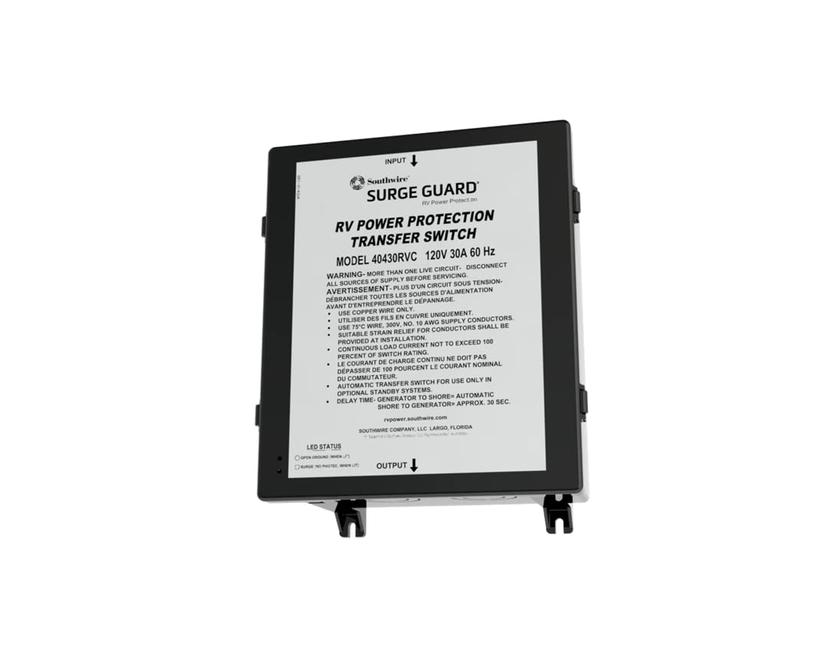 SOUTHWIRE 40430RVC1 30A Automatic Transfer Switch,RVC/CC,C3 Contactor