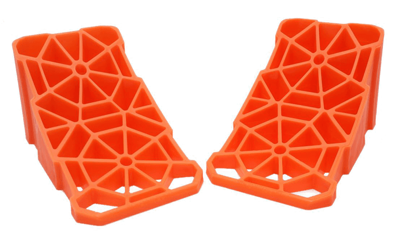 TRI-LYNX 00017 Wheel Chock; Lynx Lil; Orange; Copolymer Polypropylene (Pair)