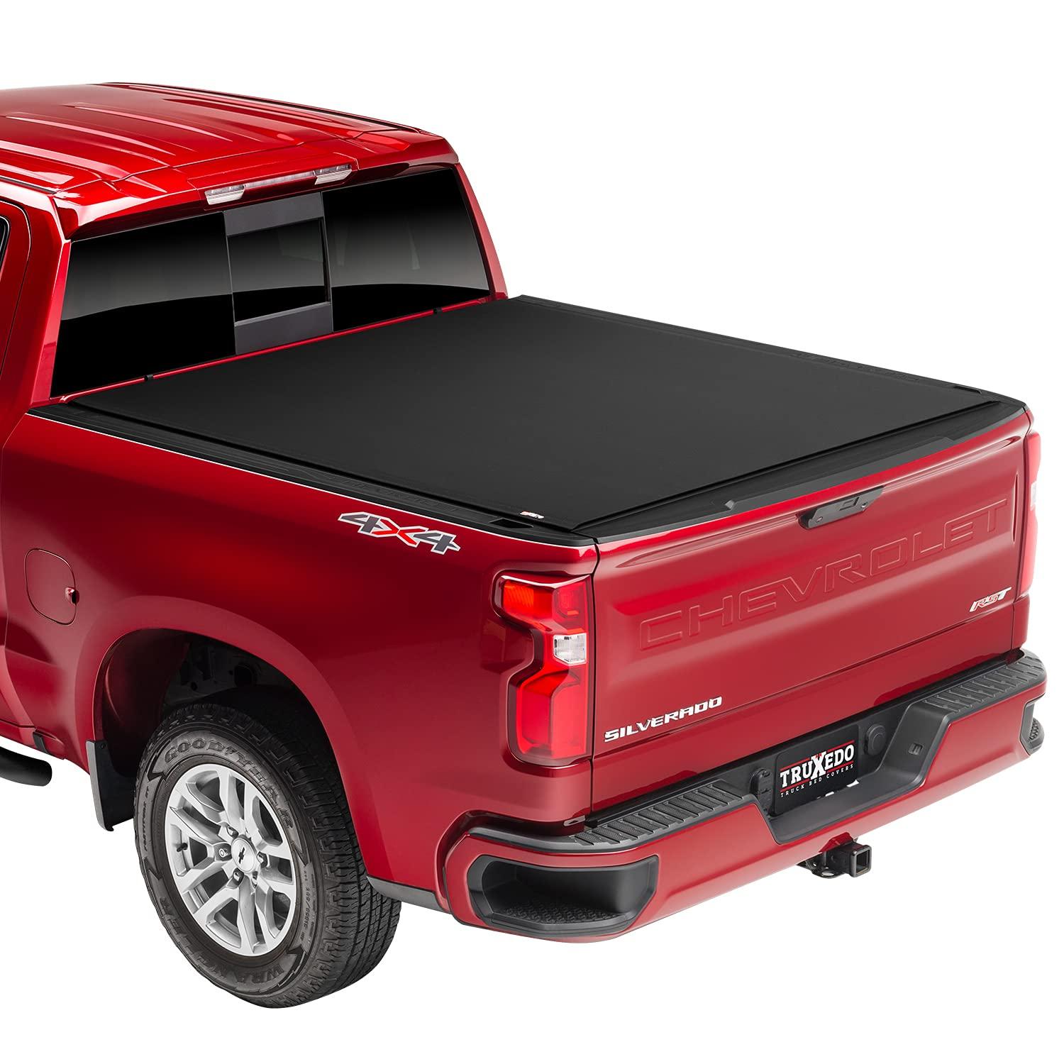 TRUXEDO 1473401 Tonneau Cover; PRO X15; Soft Roll-Up Hook And Loop; Lockable Using Tailgate Handle Lock; Black Matte; Woven Fabric For 5FT 10 INCH Bed (69.9 INCH) models - High quality product image showing TRUXEDO 1473401 Tonneau Cover; PRO X15; Soft Roll-Up Hook And Loop; Lockable Using Tailgate Handle Lock; Black Matte; Woven Fabric For 5FT 10 INCH Bed (69.9 INCH) models details and features