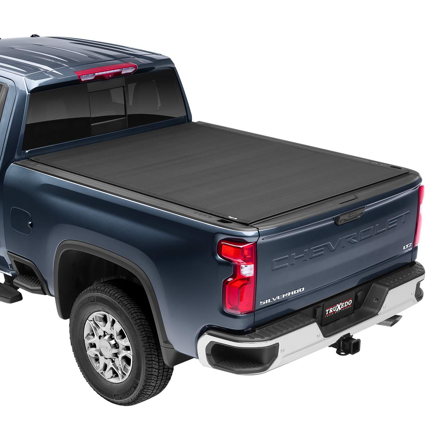 TRUXEDO 1573316 Tonneau Cover; Sentry CT; Hard Roll-Up; Non Lockable; Black Matte; Woven Fabric Over Black Aluminum Slats - High quality product image showing TRUXEDO 1573316 Tonneau Cover; Sentry CT; Hard Roll-Up; Non Lockable; Black Matte; Woven Fabric Over Black Aluminum Slats details and features