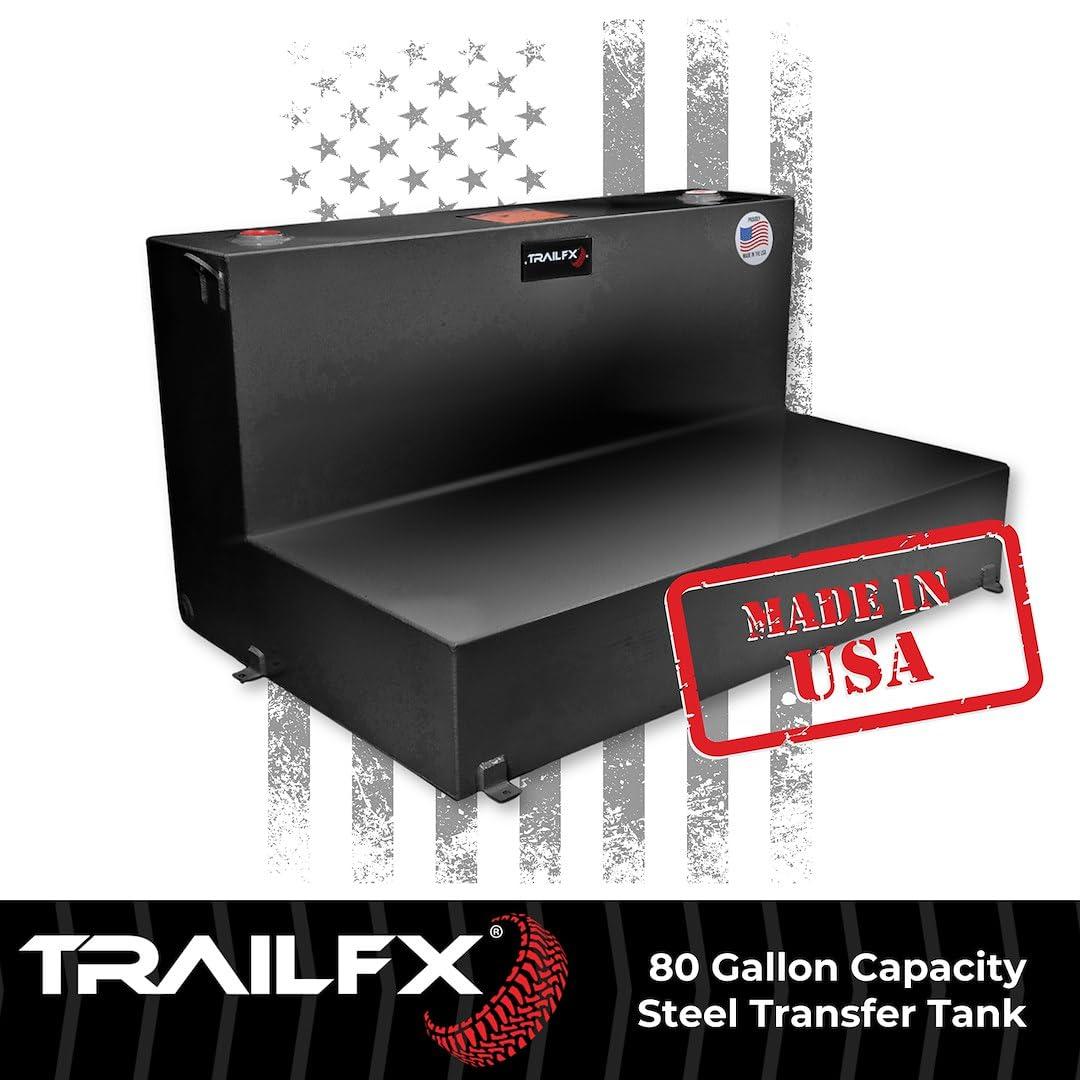 TRAILFX 21180SB 80 Gal Matte Black Steel L Tank - High quality product image showing TRAILFX 21180SB 80 Gal Matte Black Steel L Tank details and features