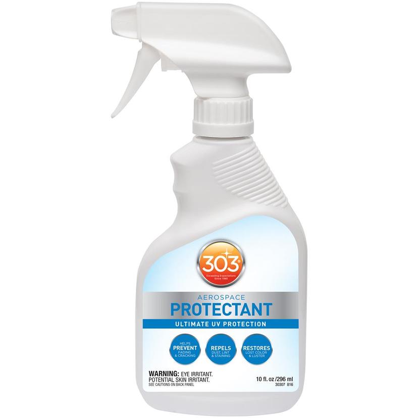 303 30307 Vinyl Protectant; Aerospace Protectant; 10 Ounce Spray Bottle; Single; Use To Protect Vinyl/ Fiberglass/ Carbon Fiber/ Synthetic And Natural Rubber/ Plastics/ Finished Leather Surfaces