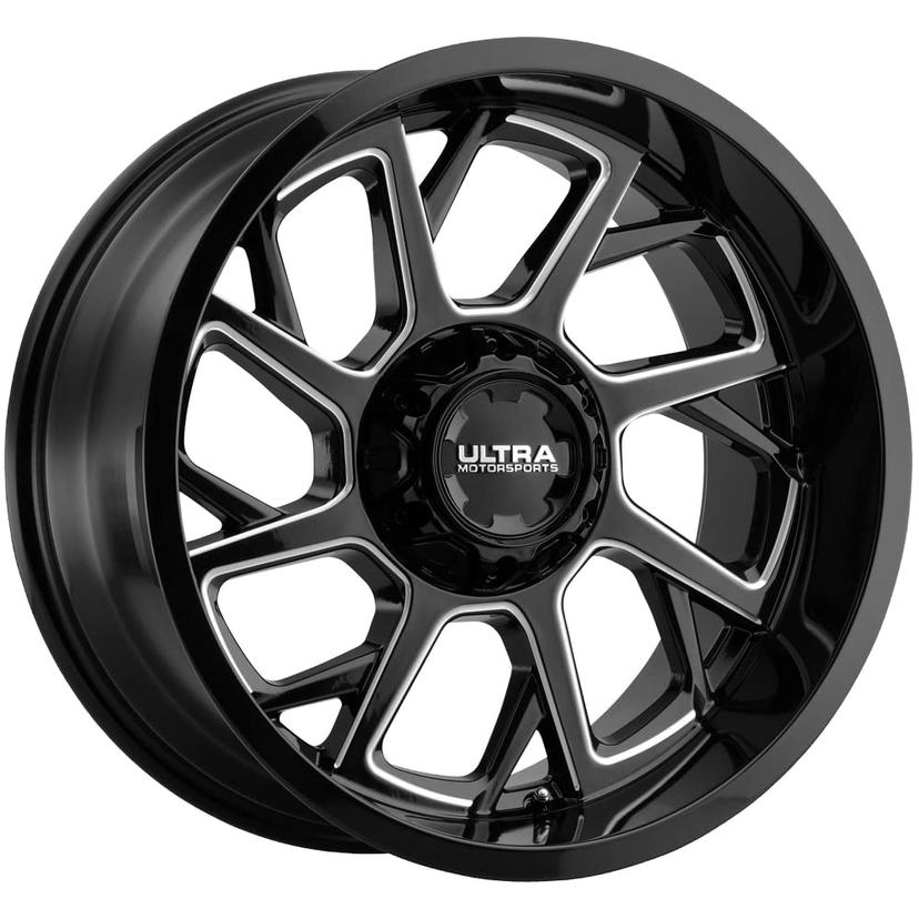 ULTRA 120-2905BM12 120 Patriot 20x9 5x5 INCH/5x5.5 INCH -12mm Black/Milled Wheel Rim 20 INCH Inch