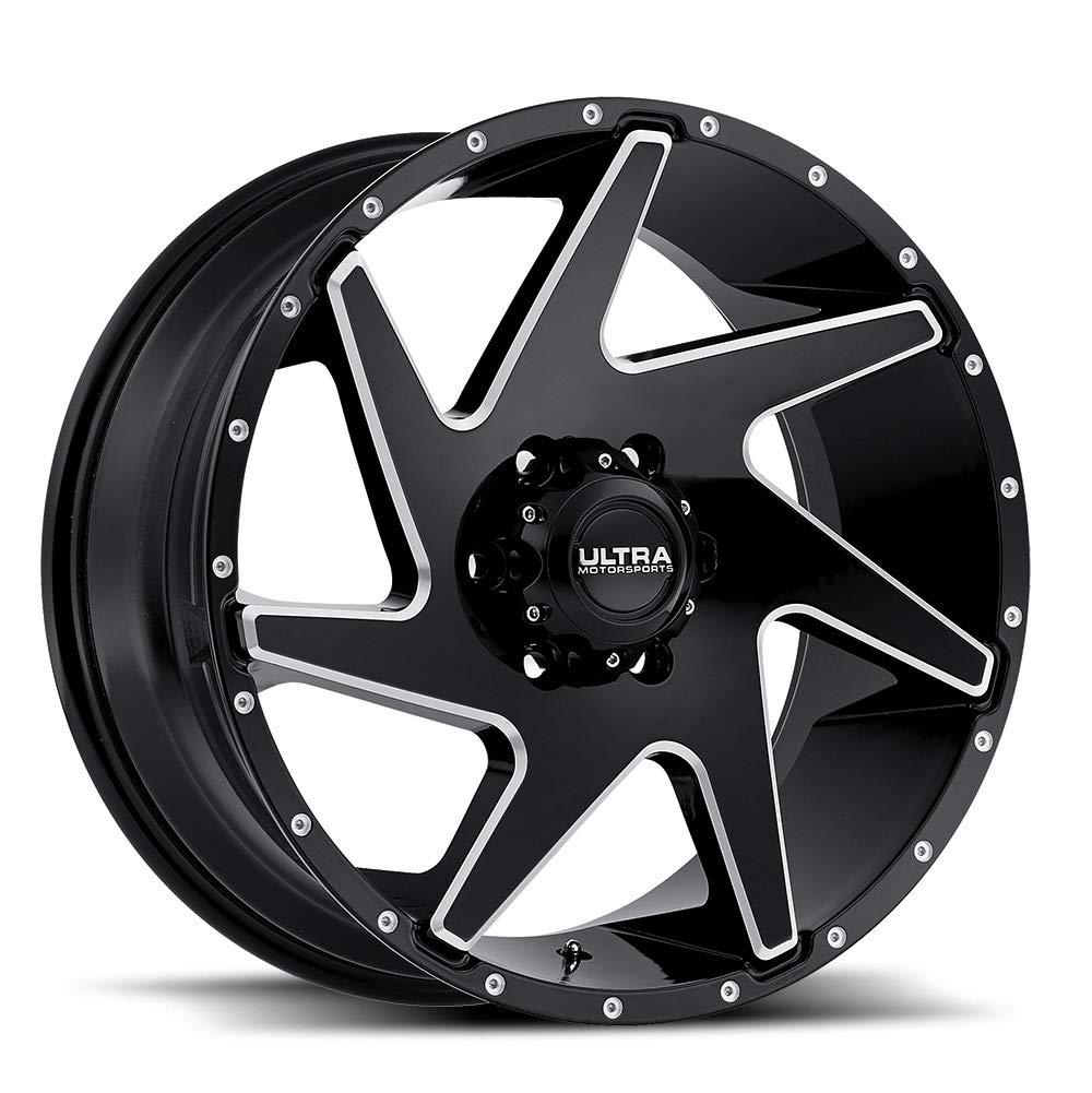 ULTRA 206-2163BM25 206BM Vortex Gloss Black with Milled Accents and Clear-Coat Wheel (20x10 INCH/6x135mm, -25mm offset) - The Twister Group Tools product