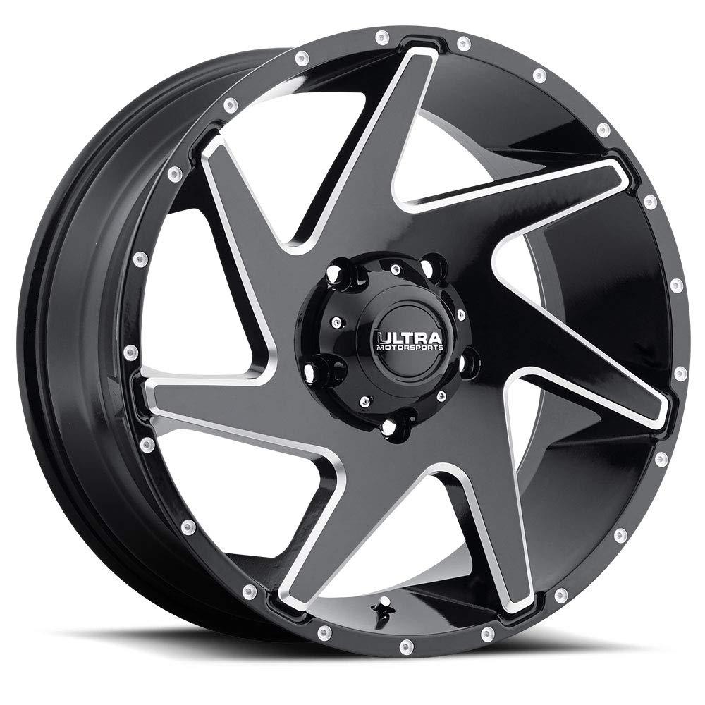 ULTRA 206-2273BM44 206BM Vortex Gloss Black with Milled Accents and Clear-Coat Wheel (22x12 INCH/5x5 INCH, -44mm offset) - High quality product image showing ULTRA 206-2273BM44 206BM Vortex Gloss Black with Milled Accents and Clear-Coat Wheel (22x12 INCH/5x5 INCH, -44mm offset) details and features