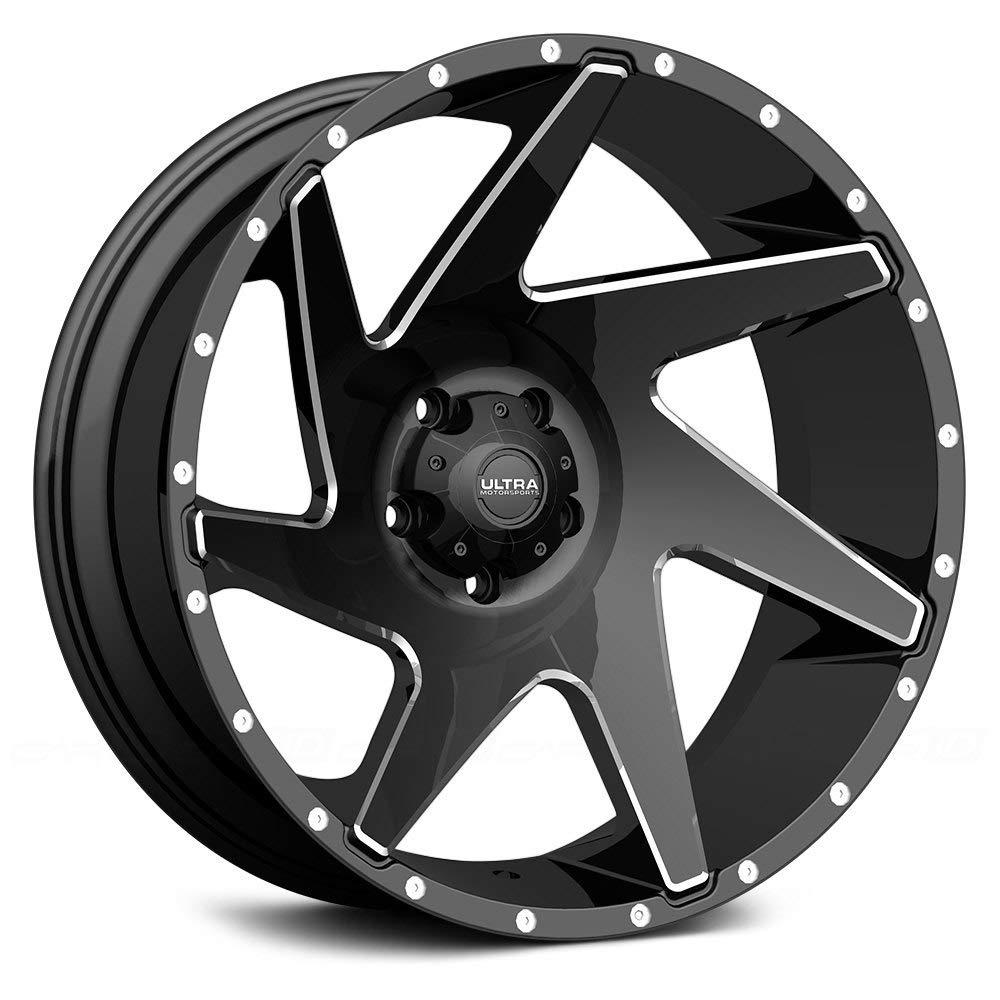 ULTRA 206-2973BM+18 206BM Vortex Gloss Black with Milled Accents and Clear-Coat Wheel with Painted Finish (20 x 9. inches /5 x 5 inches, 18 mm Offset) - The Twister Group Tools product