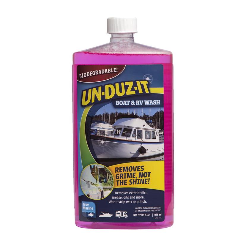 UNDUZIT 124722 UN-DUZ-IT Boat and RV Wash, Heavy Duty Cleaner, Boat Wash Concentrate, 32 Fl Oz Bottle