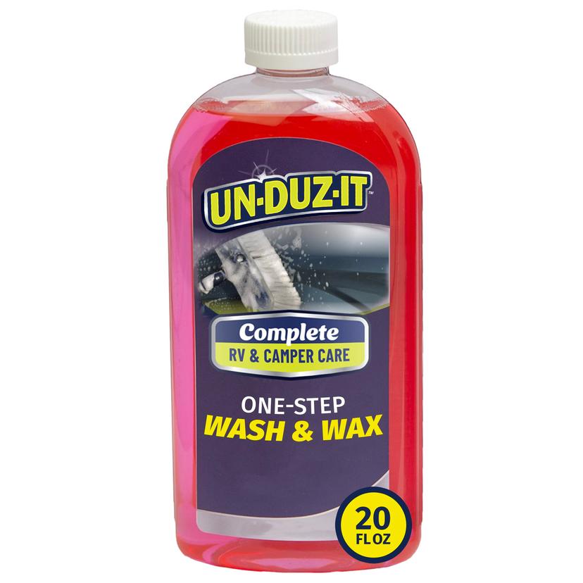 UNDUZIT 126882 One-Step RV Wash and Wax With Ceramic Protection, Concentrated Car Wash and Wax for RVs and Campers, 20 fl oz Bottle