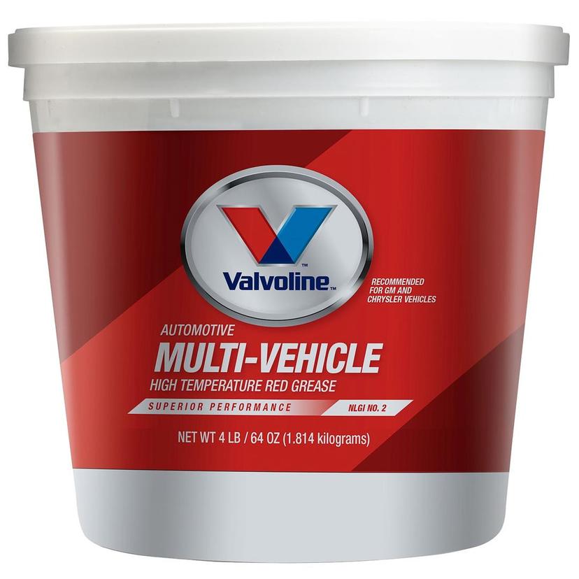 VALVOLINE 616 Multi-Vehicle High Temperature Red Grease 4 LB Tub