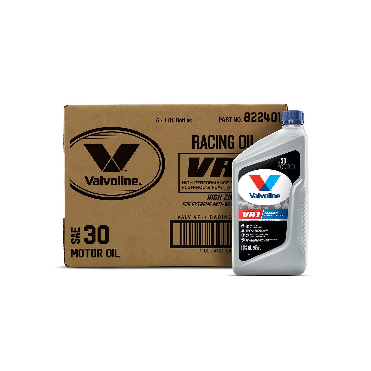 VALVOLINE 822401 VR1 Racing SAE 30 Motor Oil 1 QT, Case of 6 - High quality product image showing VALVOLINE 822401 VR1 Racing SAE 30 Motor Oil 1 QT, Case of 6 details and features