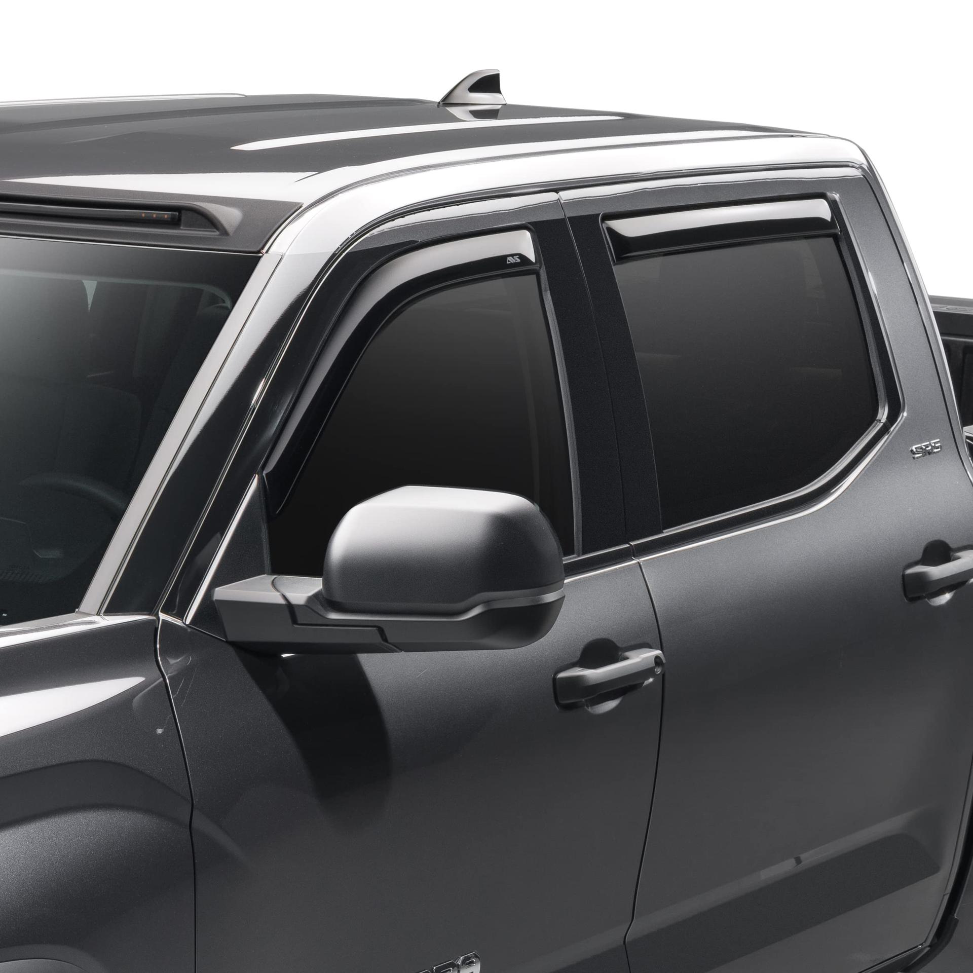 AVS 194788 In-Channel Ventvisor / Rain Guards | Fits 2022 - 2024 Nissan Frontier Crew Cab- Smoke, 4 pcs. - High quality product image showing AVS 194788 In-Channel Ventvisor / Rain Guards | Fits 2022 - 2024 Nissan Frontier Crew Cab- Smoke, 4 pcs. details and features