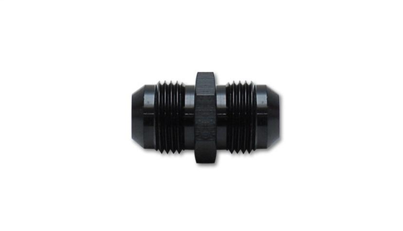 VIBRANT 10231 Power Fitting, Straight Coupler, Union Adapter, Male -4 AN to Male -4 AN, Aluminum, Black Anodized, each