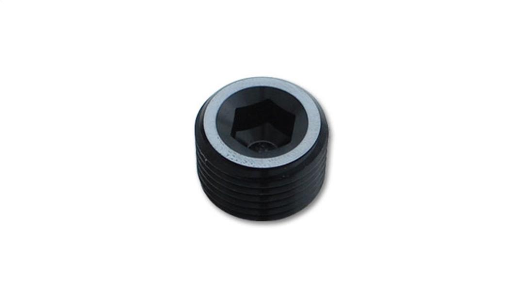 VIBRANT 10492 Fitting, Pipe Plug, Internal Allen Head, Male 3/8 in. NPT, Aluminum, Black Anodized, each - The Twister Group Tools product