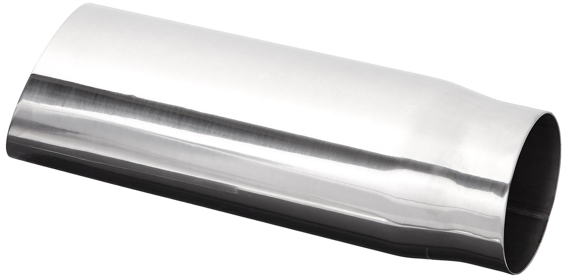 VIBRANT 1561 Exhaust Tip, Weld-On, 2-1/2 in Inlet, 3 in Round Outlet, 11 in Long, Single Wall, Cut Edge, Angled Cut, Stainless, Polished, Each - High quality product image showing VIBRANT 1561 Exhaust Tip, Weld-On, 2-1/2 in Inlet, 3 in Round Outlet, 11 in Long, Single Wall, Cut Edge, Angled Cut, Stainless, Polished, Each details and features