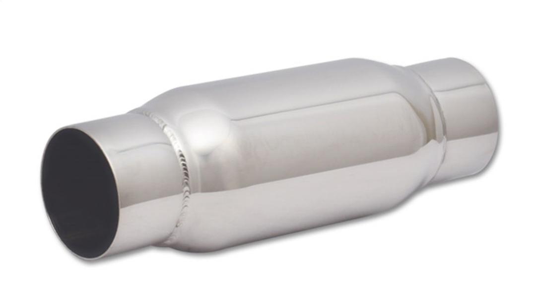 VIBRANT 1794 Performance Bottle Style Resonator 3in Inlet/Outlet x 12in L, Silver - The Twister Group Tools product