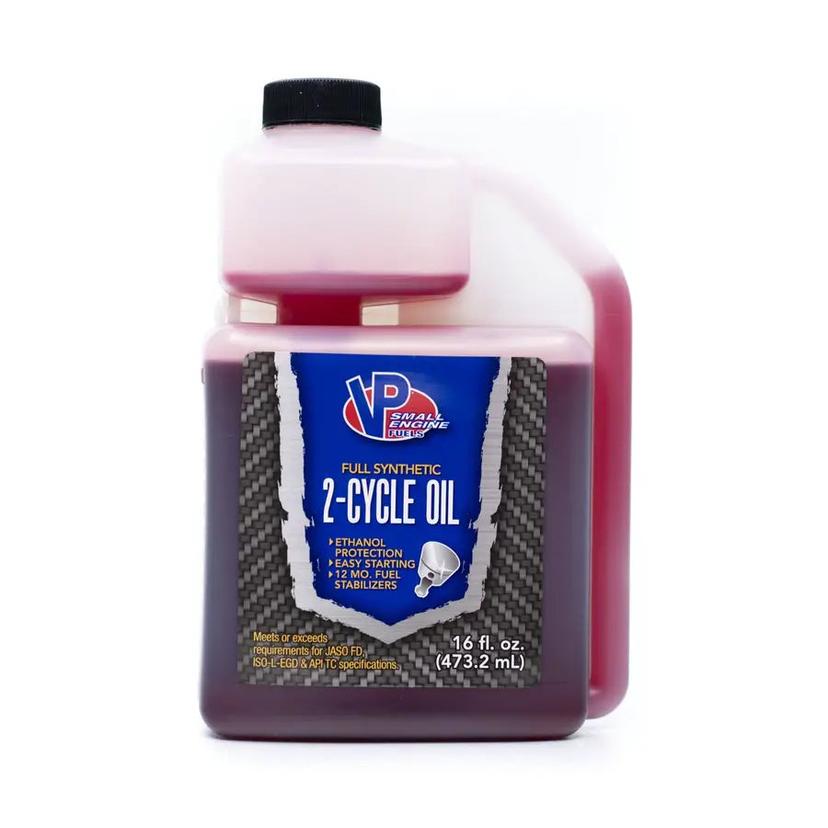 VP FUEL 2907 2 CYCLE FULL SYN OIL - MIX FOR 6 GA, Used For 2-Stroke Small Engines; Full Synthetic; 16 Ounce Bottle; Single