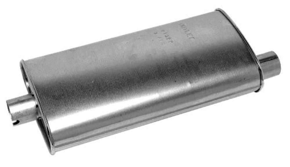 WALKER 21357 Quiet-Flow SS Direct Fit Exhaust Muffler 2.25 INCH Inlet (ID) 2.25 INCH Outlet (ID) for Jeep Cherokee - High quality product image showing WALKER 21357 Quiet-Flow SS Direct Fit Exhaust Muffler 2.25 INCH Inlet (ID) 2.25 INCH Outlet (ID) for Jeep Cherokee details and features