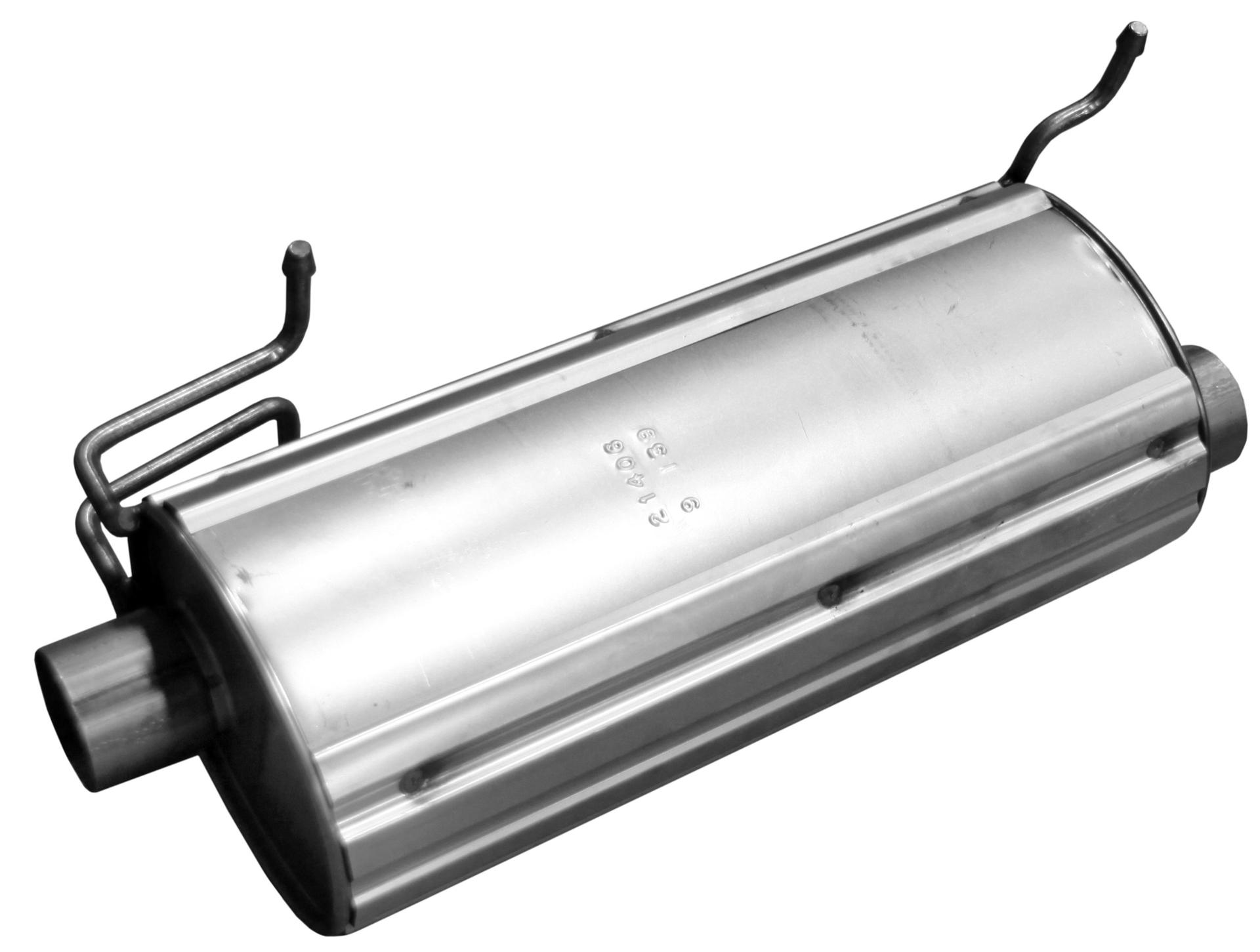 WALKER 21406 Quiet-Flow SS Direct Fit Exhaust Muffler 3 INCH Inlet (ID) 3 INCH Outlet (ID) for Ford F-250 Super Duty - High quality product image showing WALKER 21406 Quiet-Flow SS Direct Fit Exhaust Muffler 3 INCH Inlet (ID) 3 INCH Outlet (ID) for Ford F-250 Super Duty details and features