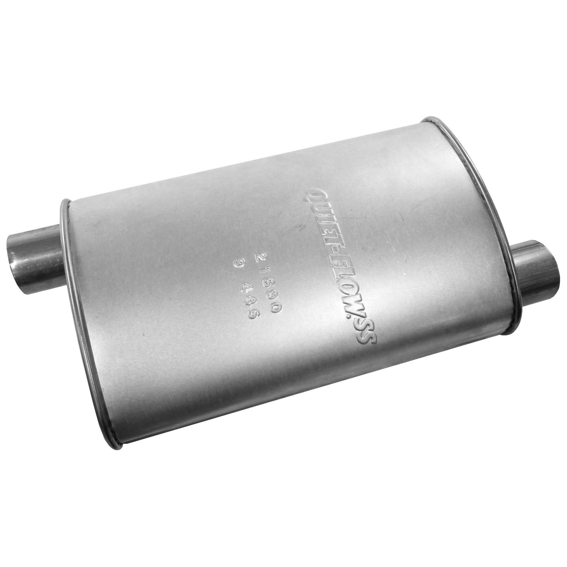 WALKER 21690 Quiet-Flow SS Direct Fit Exhaust Muffler 2.25 INCH Inlet (OD) 2.25 INCH Outlet (ID) for Ram 1500 - High quality product image showing WALKER 21690 Quiet-Flow SS Direct Fit Exhaust Muffler 2.25 INCH Inlet (OD) 2.25 INCH Outlet (ID) for Ram 1500 details and features