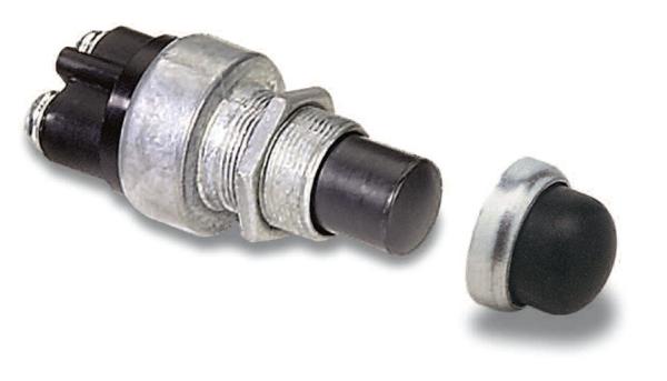 WIRTHCO 20302 HVY DTY MMTRY STRT WSWTCH, Momentary Push-On Starter Switch; 16 Ampere; Panel Mount; Black Button - High quality product image showing WIRTHCO 20302 HVY DTY MMTRY STRT WSWTCH, Momentary Push-On Starter Switch; 16 Ampere; Panel Mount; Black Button details and features