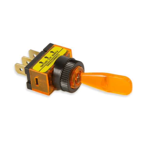 WIRTHCO 20502 Battery Doctor Amber 20 Amp On/Off Illuminated Toggle Switch - High quality product image showing WIRTHCO 20502 Battery Doctor Amber 20 Amp On/Off Illuminated Toggle Switch details and features