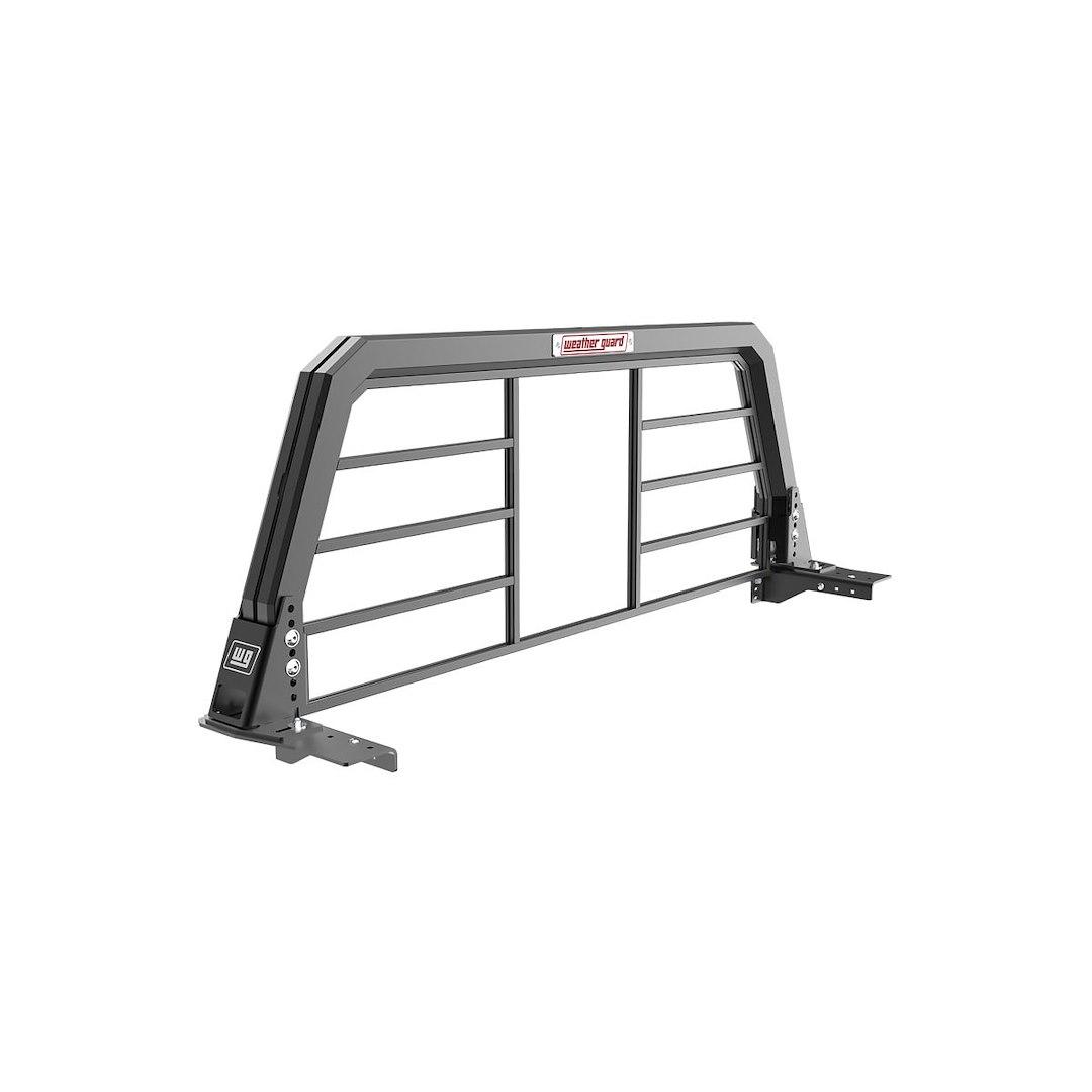 WEATHER GUARD 11908-52-01 HALF BAR ALUMINUM HEADACHE RACK, Half Bar Rack; Powder Coated; Matte Black; Aluminum; With Mounting Brackets And Hardware - High quality product image showing WEATHER GUARD 11908-52-01 HALF BAR ALUMINUM HEADACHE RACK, Half Bar Rack; Powder Coated; Matte Black; Aluminum; With Mounting Brackets And Hardware details and features