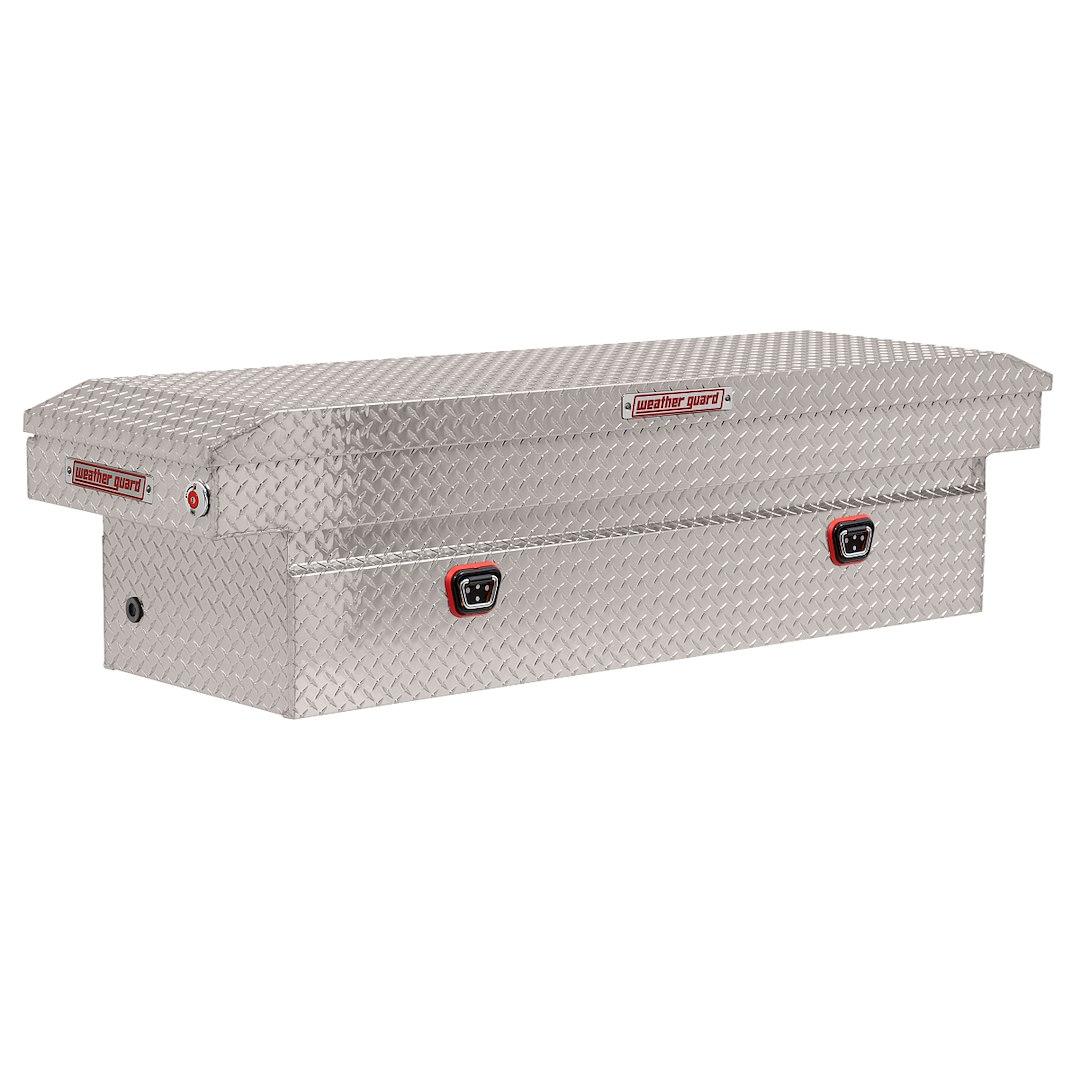 WEATHER GUARD 127-0-04 Tool Box; Crossover; Single Lid; Powder Coated; Clear; Aluminum; 20 Inch Length x 72 Inch Width x 18 Inch Height; 11 Cubic Feet Capacity; Standard Profile - The Twister Group Tools product