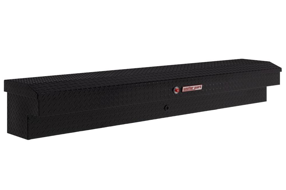 WEATHER GUARD 164-5-03 87 inches Lo-Side Truck Tool Box Aluminum Gloss Black - High quality product image showing WEATHER GUARD 164-5-03 87 inches Lo-Side Truck Tool Box Aluminum Gloss Black details and features