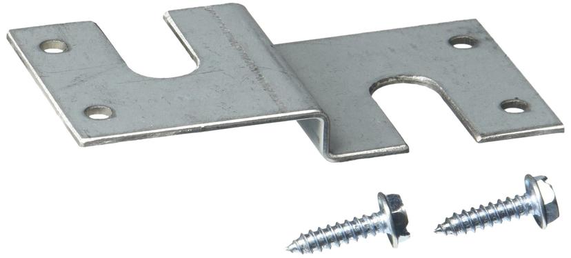WESTLAND MK01 Clothes Washer/ Dryer Mounting Bracket; SecureFit; Used To Hook Around Front Legs And Secures To Floor To Stop Appliance Shifting; Galvanized; Steel; With Self Taping Screw