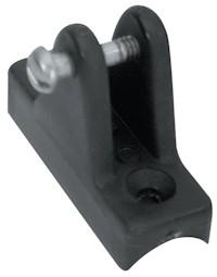 WHITECAP 3443BP Bimini Top Fittings - Nylon Rail Mount, Pr. Black