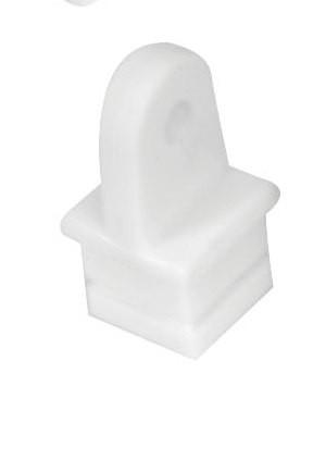 WHITECAP 3516WP Nylon 1 INCH Square Inside Eye End - White, Pair