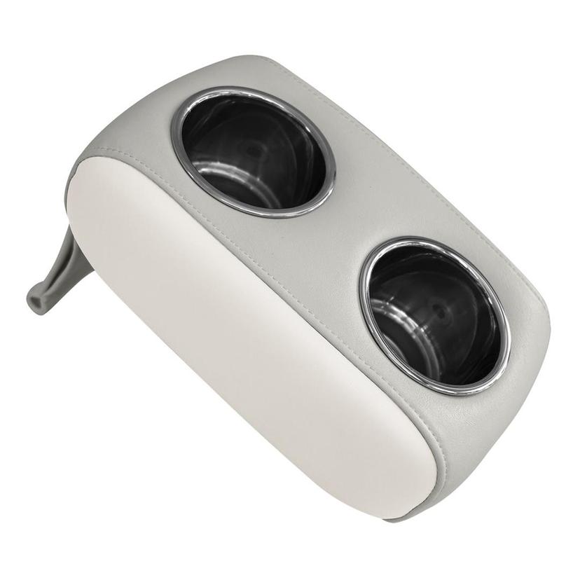 WISE 30591882 3059-1882 Pontoon Double Drink Holder with Stainless Steel Cup Holders, Marble / Brite White