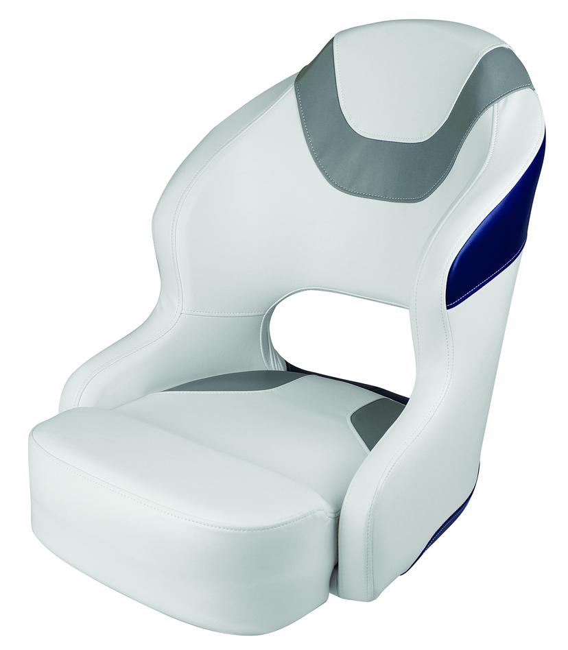 WISE 3314-1773 Baja Series Bucket Seat, Brite White/Grey/Round Midnight Blue
