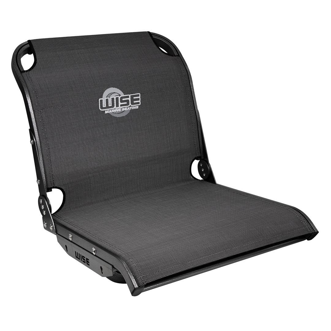 WISE 33741800 3374-1800 Aero X Cool-Ride Mid Back Boat Seat, Carbon Grey - High quality product image showing WISE 33741800 3374-1800 Aero X Cool-Ride Mid Back Boat Seat, Carbon Grey details and features