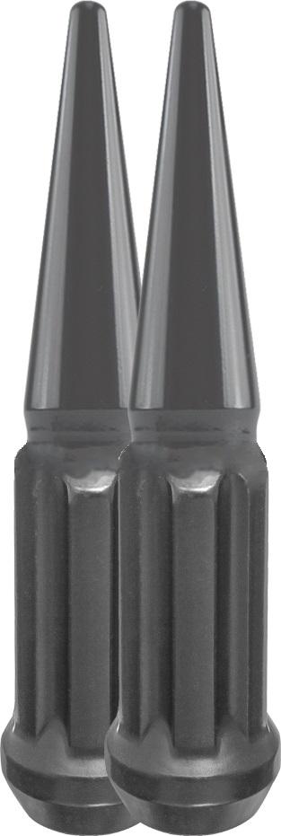 WC WHEEL W5614LSPKSB Wheel Installation Kit; 6 Lug Kit; 14 Millimeter X 1.5 Thread Size; 60 Degree Conical; Acorn XXL Long Duplex; 4.40 Inch Overall Length; 3/4 Inch Wrench Size; With 24 Black Steel Spike Lug Nuts - High quality product image showing WC WHEEL W5614LSPKSB Wheel Installation Kit; 6 Lug Kit; 14 Millimeter X 1.5 Thread Size; 60 Degree Conical; Acorn XXL Long Duplex; 4.40 Inch Overall Length; 3/4 Inch Wrench Size; With 24 Black Steel Spike Lug Nuts details and features