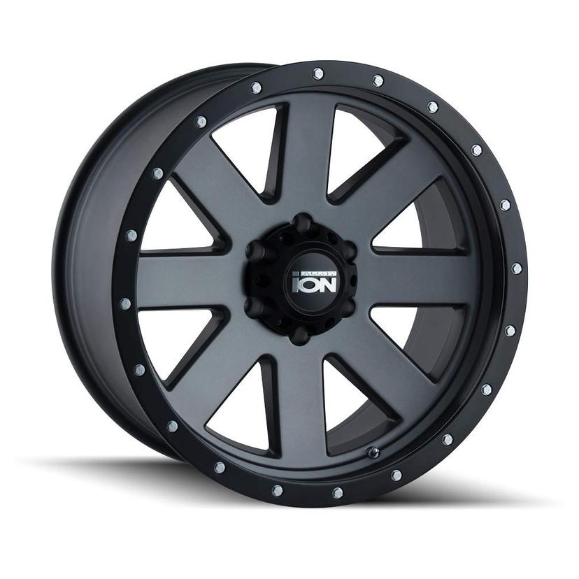 MAYHEM 134-7873MG6 134 Matte Gunmetal/Black BEADLOCK Wheel with Alloy Steel (17 x 8.5 inches /6 x 83 mm, -6 mm Offset)