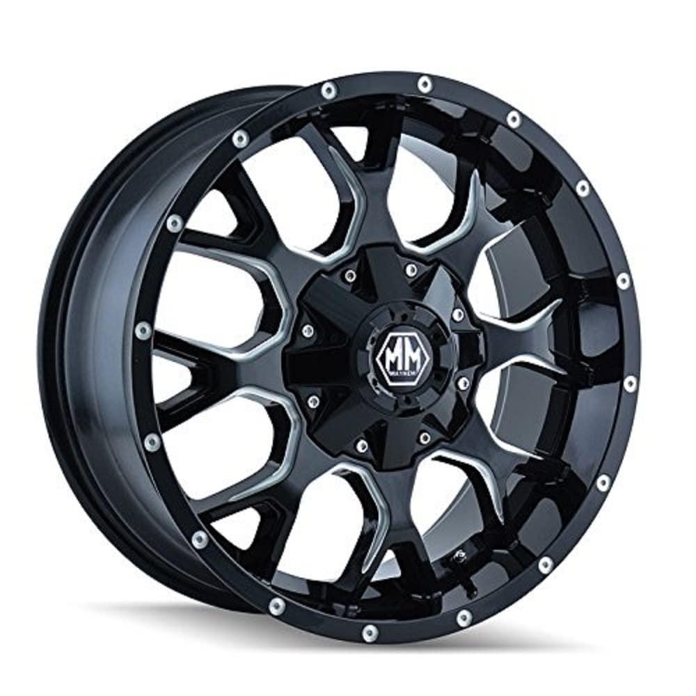 MAYHEM 8015-7937M18 Warrior 8015 Black Wheel with Milled Spokes (17x9 INCH/12x139.7mm) - High quality product image showing MAYHEM 8015-7937M18 Warrior 8015 Black Wheel with Milled Spokes (17x9 INCH/12x139.7mm) details and features