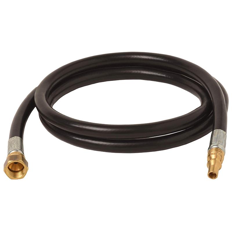 FLAME KING 10030448 Quick Connect Hose for RV, Van, and Trailer - 48-inch, 3/8-inch ID Female SAE Gas Flare Fitting, 100304-48, Black - The Twister Group Tools product